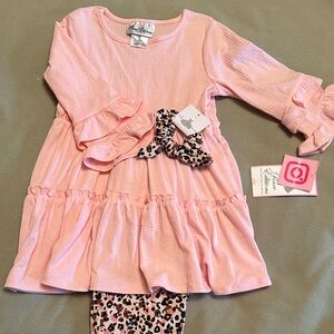 Rare Editions Pink Striped Dress